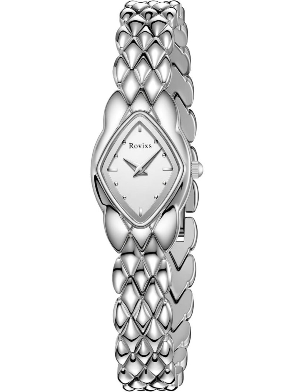 Women's Silver White Elegant Retro Vintage Luxury Adjustable Bracelet Wristwatch